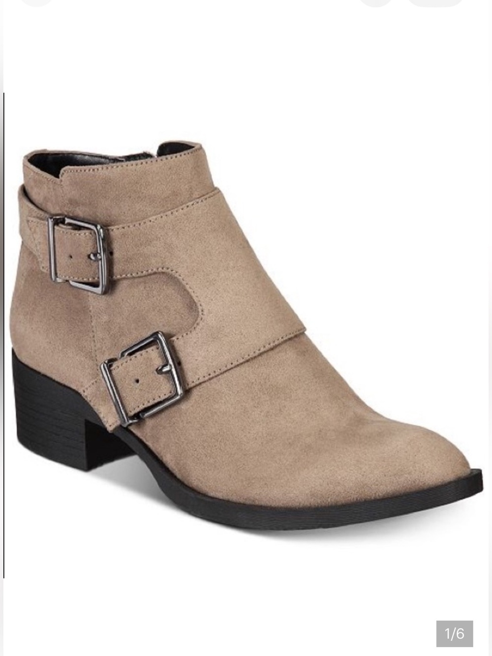 Reaction Kenneth Cole Tan Buckle Ankle Booties